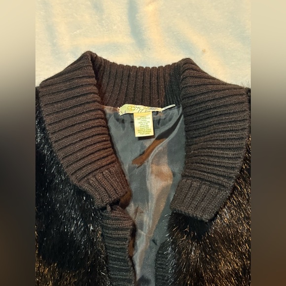 Vintage Split Black Bunny fur Coat - Picture 10 of 12